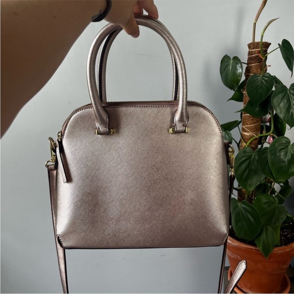 Kate Spade Medium Rose Gold Leather Dome Satchel - Picture 3 of 9